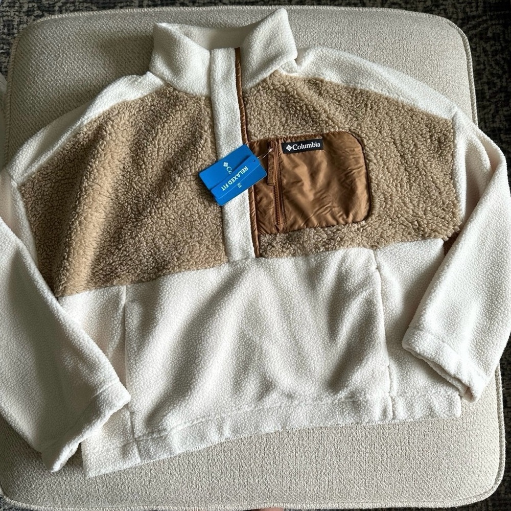Columbia Sherpa half zip/button pullover